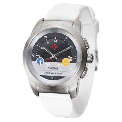 MyKronoz ZeTime Hybrid Smartwatch - White/Silver - Petite