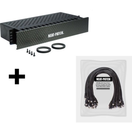 Neat Patch NP2K624 - NP2 Cable Management Bay With 24 Patch Cables