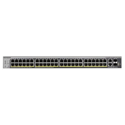NETGEAR Gigabit Stackable Smart Switch (48 GE ports, 4 10G ports, PoE+)