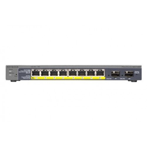 NETGEAR ProSafe 8-port Gigabit PoE Smart Managed Switch with 2 Gigabit Fiber SFP