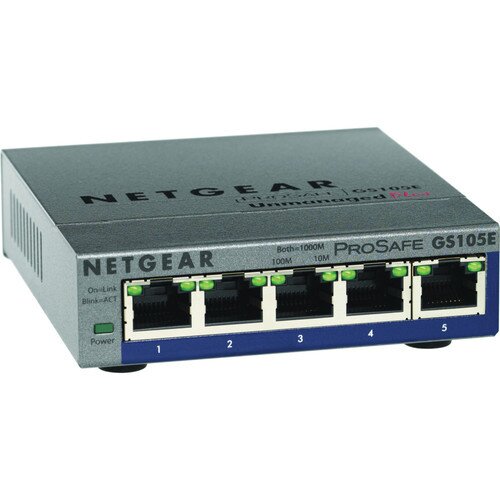NETGEAR ProSafe Plus 5-Port 10/100/1000 Gigabit Ethernet Switch