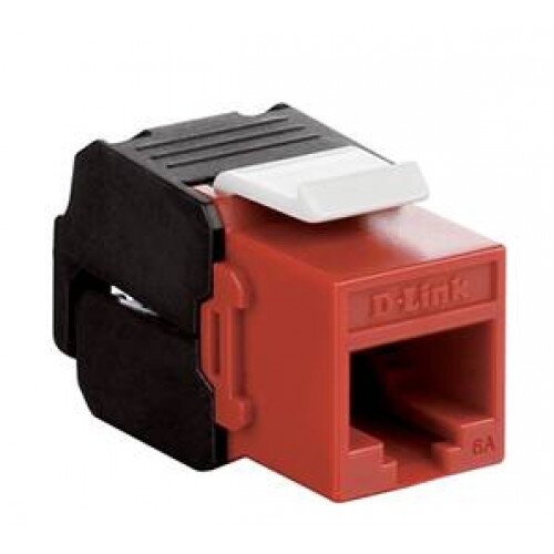 D-Link Cat6A - 10G UTP Keystone Jack - Red