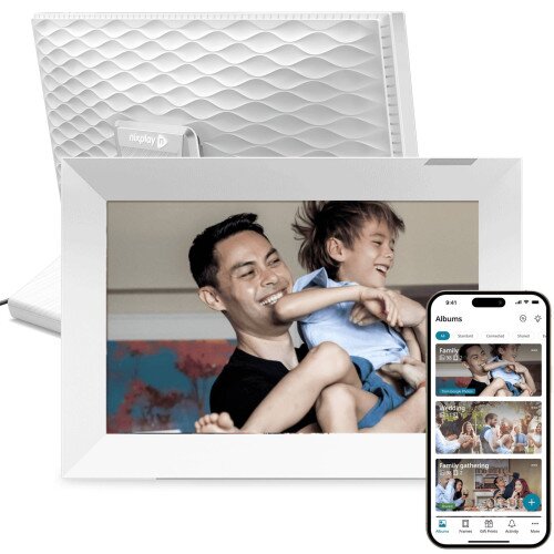 Nixplay Modern 10.1" HD Touch Screen Smart Photos Frame - White