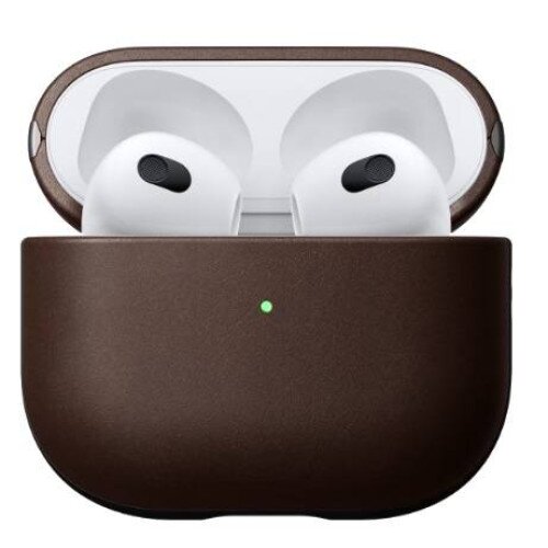 Nomad Modern Leather Case - AirPods (3rd generation) - Rustic Brown