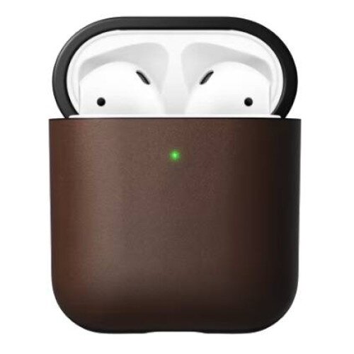 Nomad Modern Leather Case - AirPods - Rustic Brown