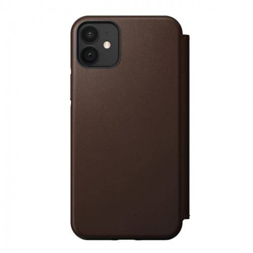 Nomad Rugged Folio Case with MagSafe - iPhone 12 - Rustic Brown