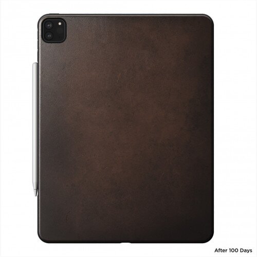 Nomad Rugged Horween Leather iPad Case - Rustic Brown - iPad Pro 12.9" (3rd & 4th gen)