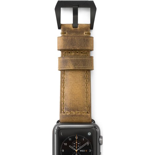 Nomad Strap for Apple Watch - Black Hardware - 42mm - Amber Gray