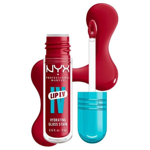 NYX Lip I.V. Hydrating Lip Gloss Stain - Red-y. Set. Wet