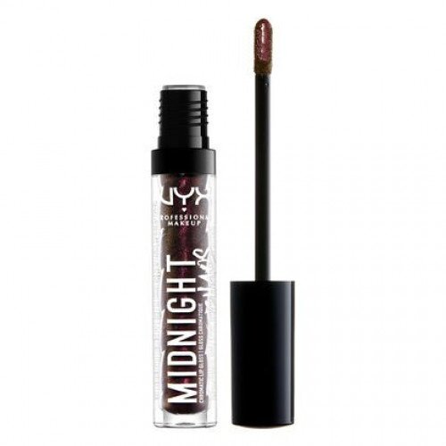NYX Midnight Chaos Lip Gloss - Mimsy - Burgundy With Pink Pearl
