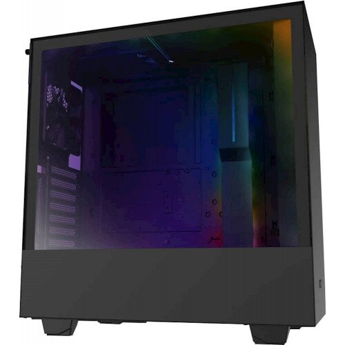 NZXT H510i Compact Mid-Tower Computer Case with Lighting and Fan Control - Matte Black