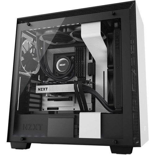 NZXT H700i Mid-Tower Case with Lighting and Fan Control - Matte White