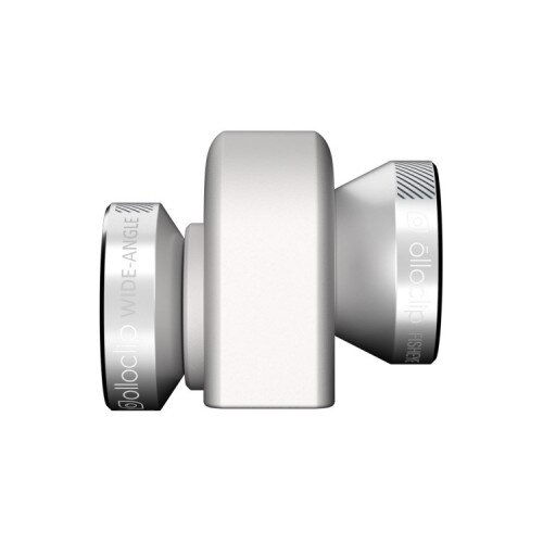 olloclip iPad Air / iPad Air 2 / Mini / Mini 2/3/4 4-in-1 Lens - Silver Lens / White Clip