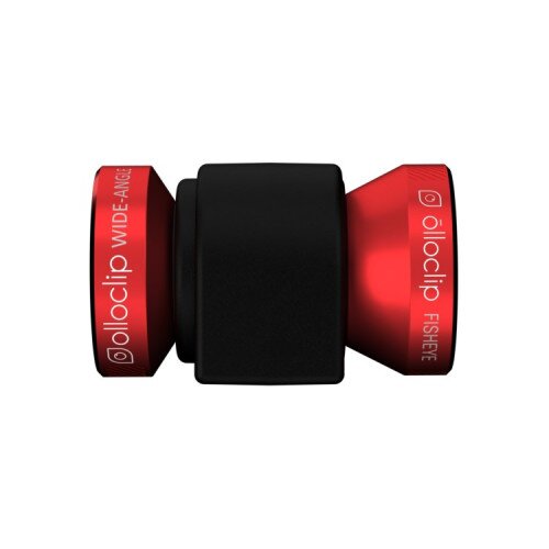 olloclip iPhone 4/4s / iPod Touch 4th Gen 4-in-1 Lens - Red Lens / Black Clip