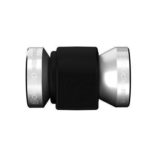 olloclip iPhone 4/4s / iPod Touch 4th Gen 4-in-1 Lens - Silver Lens / Black Clip