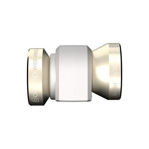 olloclip iPhone SE / 5/5s / iPod Touch 5th/6th Gen 4-in-1 Lens - Gold Lens / White Clip