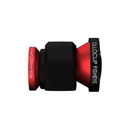 olloclip iPhone SE / 5/5s / iPod Touch 5th/6th Gen Original 3-in-1 Lens - Red Lens / Black Clip