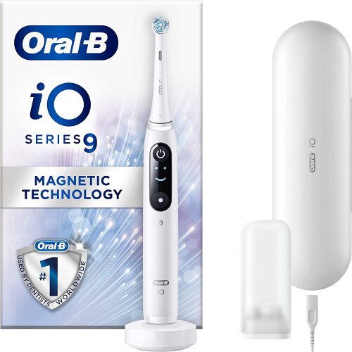 Oral-B iO9 Ultimate Clean Electric Toothbrush - White Alabaster