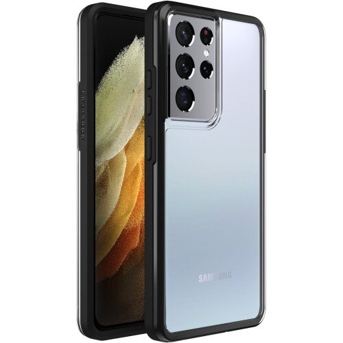 LifeProof SEE Case for Galaxy S21 Ultra 5G - Black Crystal (Clear/Black)