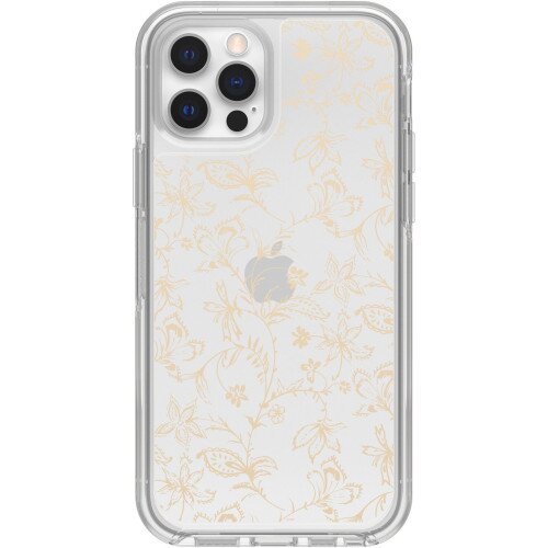 OtterBox iPhone 12 and iPhone 12 Pro Case Symmetry Series Clear - Wallflower (Clear Graphic)