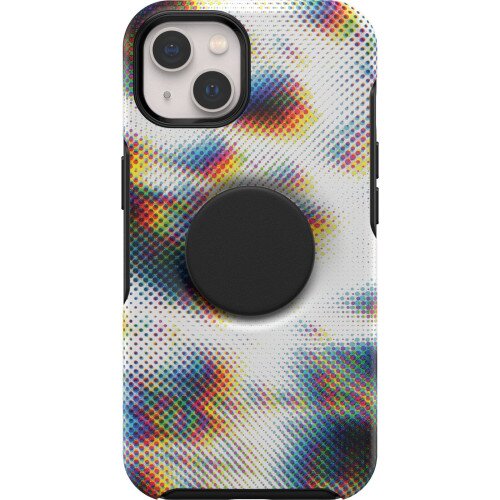OtterBox iPhone 13 Case Otter + Pop Symmetry Series Antimicrobial - Digitone Graphic (Black / White / Multi-Color)