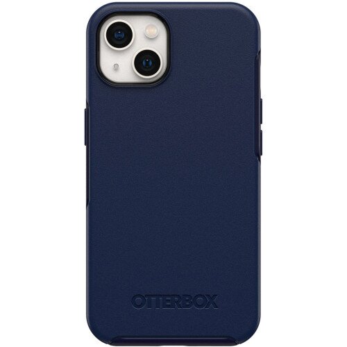 OtterBox iPhone 13 Case with MagSafe Symmetry Series+ Antimicrobial - Navy Captain Blue