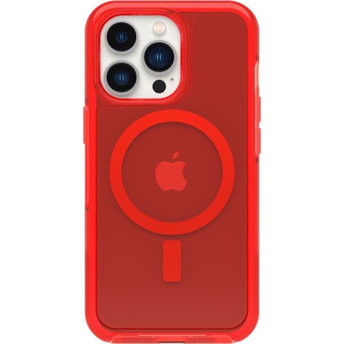 OtterBox iPhone 13 Pro Case for MagSafe Symmetry Series+ Clear Antimicrobial - In The Red
