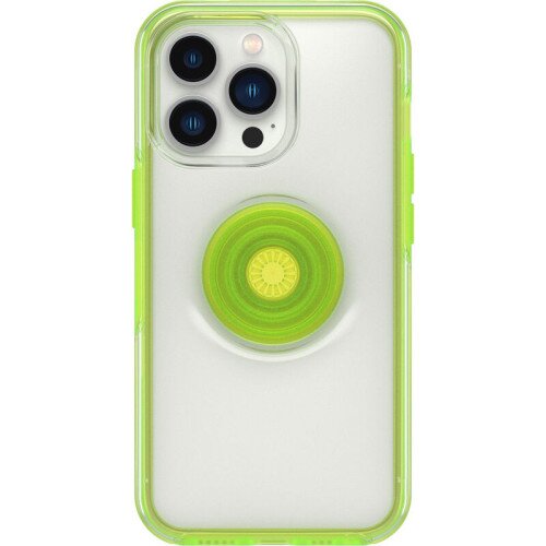 OtterBox iPhone 13 Pro Case Otter + Pop Symmetry Series Clear - Limelite (Clear / Lime Green)
