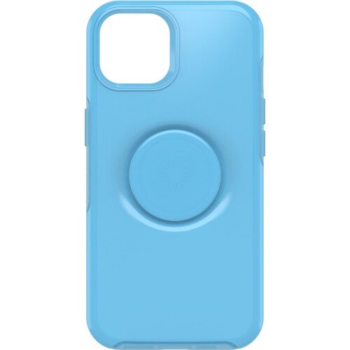 OtterBox Otter + Pop Symmetry Series Antimicrobial Case for iPhone 14 Pro Max - You Cyan This? (Blue)
