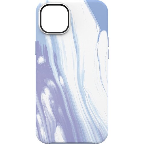 OtterBox Symmetry Series+ Antimicrobial Case with MagSafe for iPhone 14 Plus - Running Water (Blue)