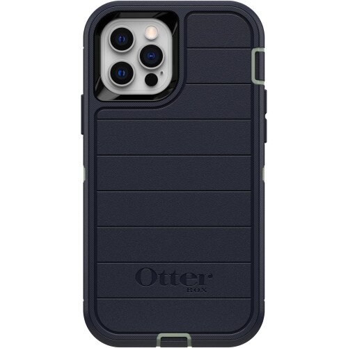 OtterBox Defender Series Pro Case for iPhone 12 and iPhone 12 Pro - Varsity Blues (Sage / Blue)