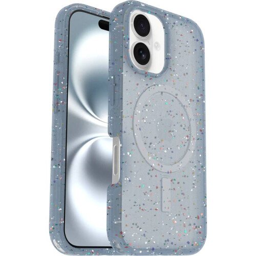 OtterBox Symmetry Series Core Case with MagSafe for iPhone 16 - Icy Mist (Blue)
