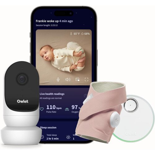 Owlet Dream Duo 2 Smart Baby Monitor - Dusty Rose