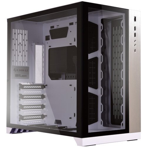 LIAN LI PC-011DYNAMIC Tempered Glass ATX Mid Tower Computer Case - White
