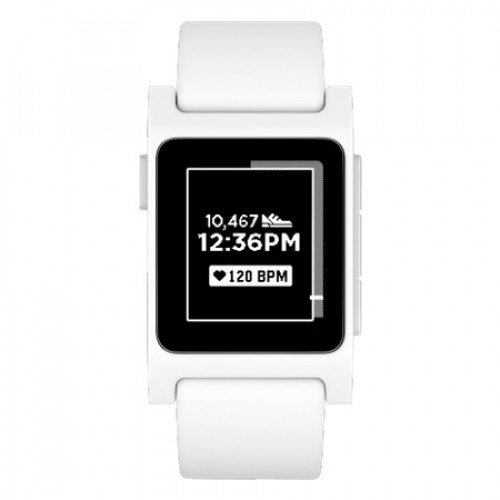 Pebble 2 + Heart Rate Smartwatch - White