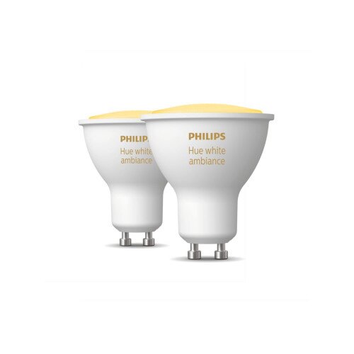 Philips Hue White Ambiance GU10 Warm to Cool Smart Light - 2 Pack