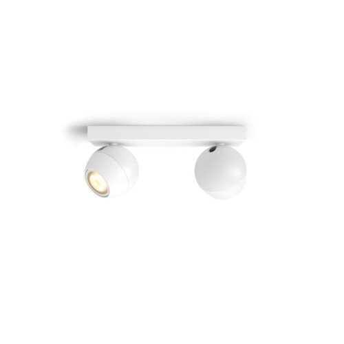 Philips Hue White Ambience Buckram Double Spotlight - White