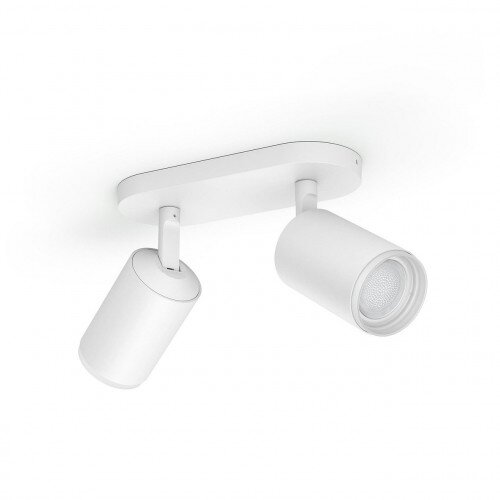 Philips Hue White and Colour Ambience Fugato Double Spotlight - White
