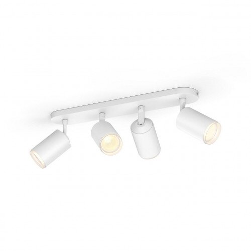 Philips Hue White and Colour Ambience Fugato Quadruple Spotlight - White