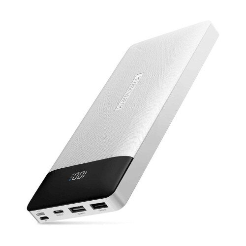 RAVPower PD Pioneer 20000mAh 18W Portable Charger 3-Port Power Bank - White