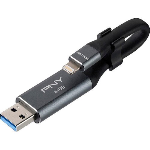 PNY DUO LINK iOS USB 3.0 OTG Flash Drive - 64GB