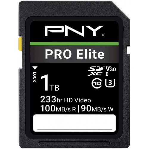 PNY PRO Elite Class 10 U3 V30 SD Flash Memory Card - 1TB