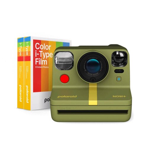 Polaroid Now+ Generation 2 i-Type Instant Camera + 5 Lens Filters - Forest Green - Bundle