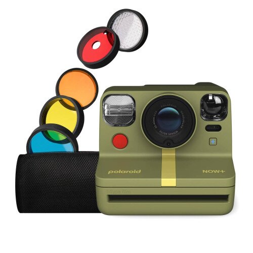 Polaroid Now+ Generation 2 i-Type Instant Camera + 5 Lens Filters - Forest Green - Single