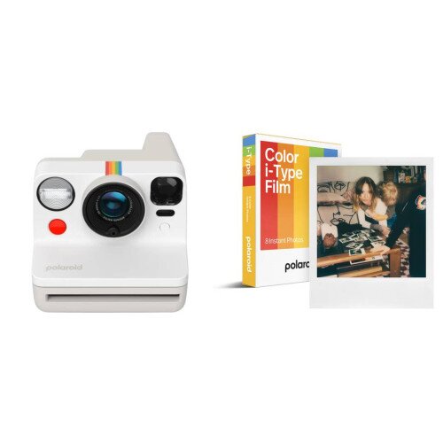 Polaroid Now Instant Camera Generation 3 Starter Set - Pebble White