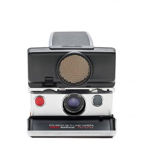Polaroid SX-70 Camera - Autofocus - Silver-Black