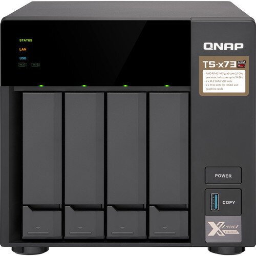 QNAP SMB - Middle-range TS-473 4-Bay NAS - 4GB DDR4