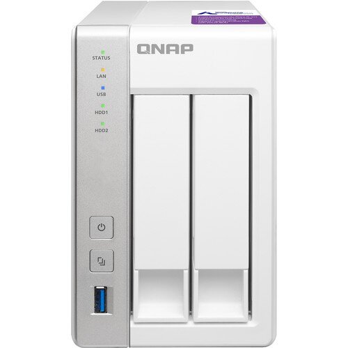 QNAP TS-231P2 High-Performance Quad-Core NAS with Feature-Rich Applications for Home & Office - 4GB DDR3