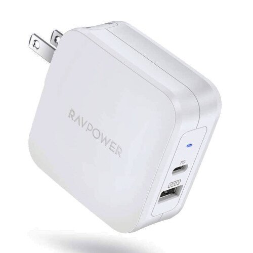 RAVPower iPhone12 PD Pioneer 61W 2-Port USB C Wall Charger (RP-PC105)