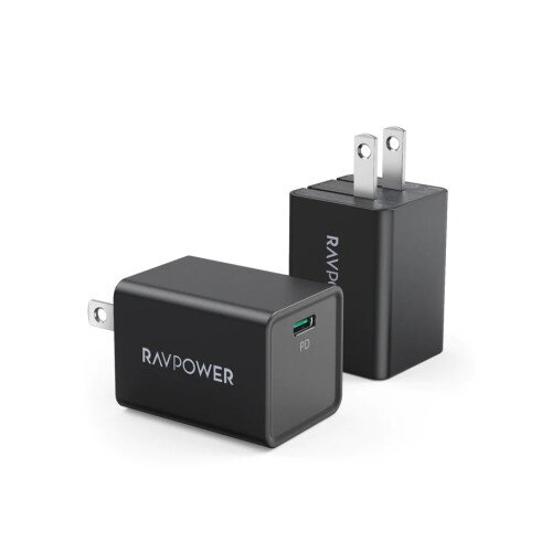 RAVPower USB-C Charger, 2-Pack 30W Power Delivery Wall Charging Adapter [GaN Tech]